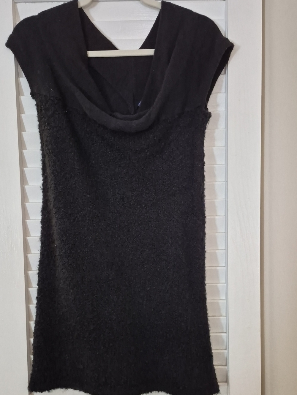 Vivienne Tam Black Cowl-Neck Sweater Dress
